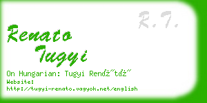 renato tugyi business card